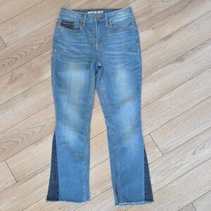 American Rag Cie Blue Flare Jeans with Dark Accents 5